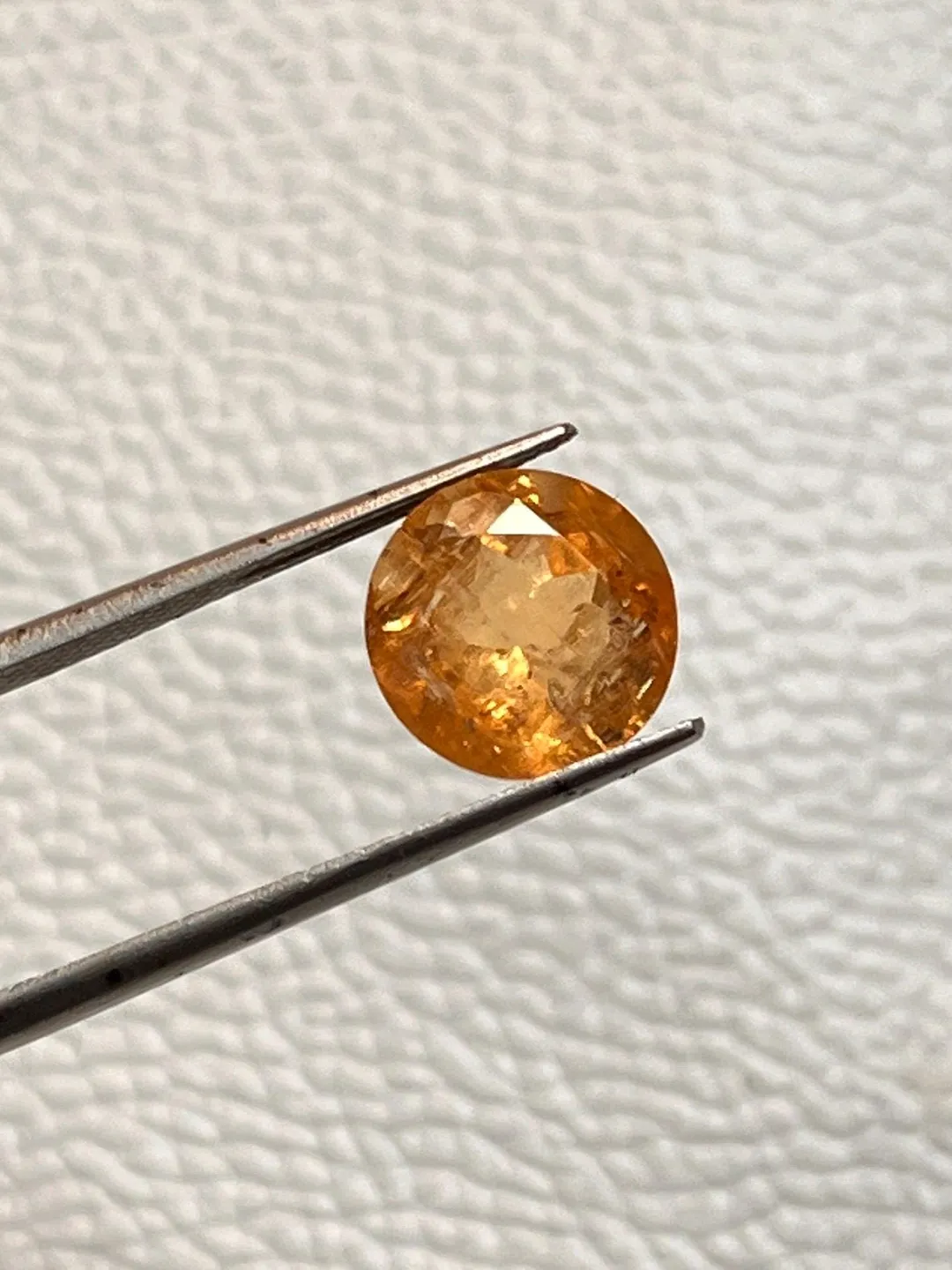 Topaz Gem Inclusions Natural Imperial Topaz Faceted Octagon Gemstone From Brazil 7.9×5.2×3 mm
