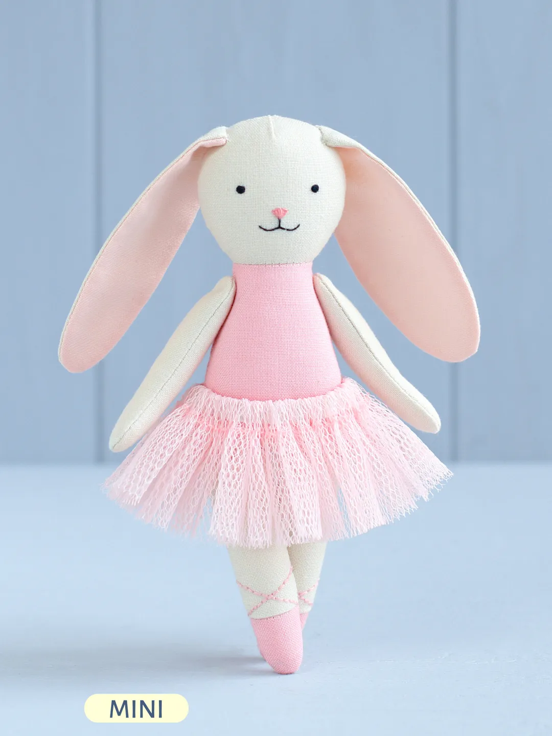 PDF Mini Bunny Ballerina Stuffed Animal Sewing Pattern