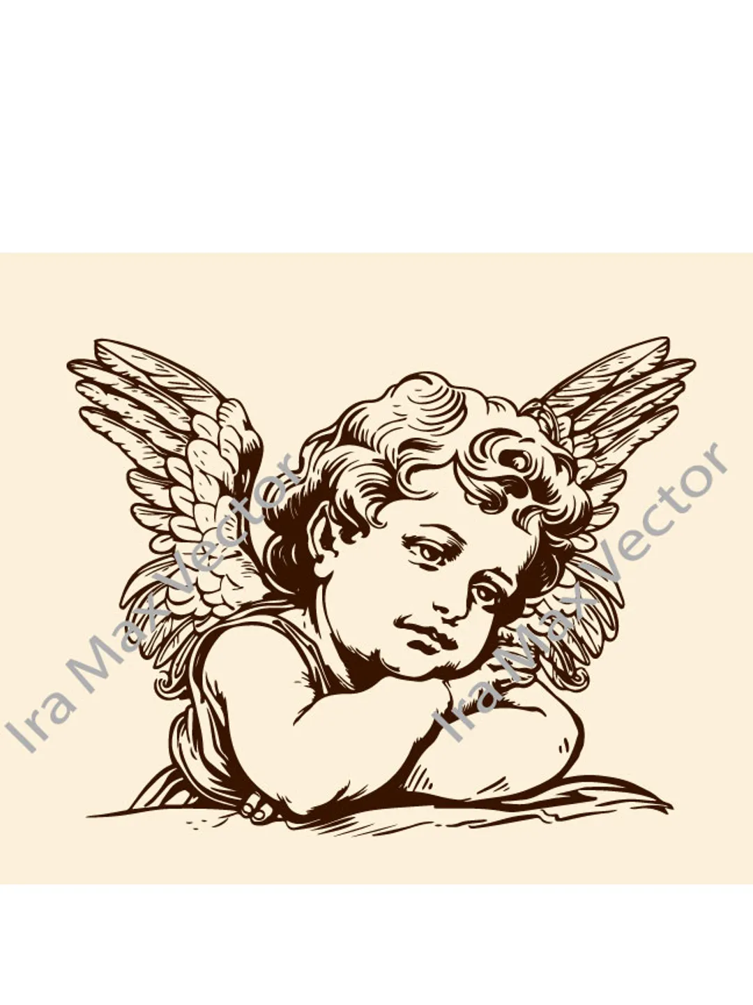 Vintage Cupid Illustration SVG PNG, Hand Drawn Icons, Retro, Cherub, Heart, Hand Drawn Doodles, Cupid ClipArt, Cupid cut file