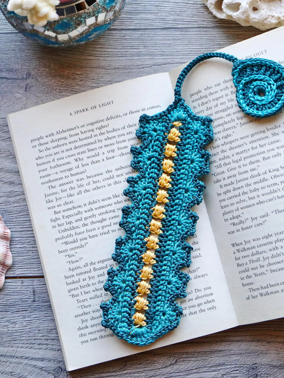 Fan Stitch Bookmark Crochet Pattern PDF, Seashell Design Pattern, Ocean Inspired Crochet Bookmark, Book Lover Gift Pattern