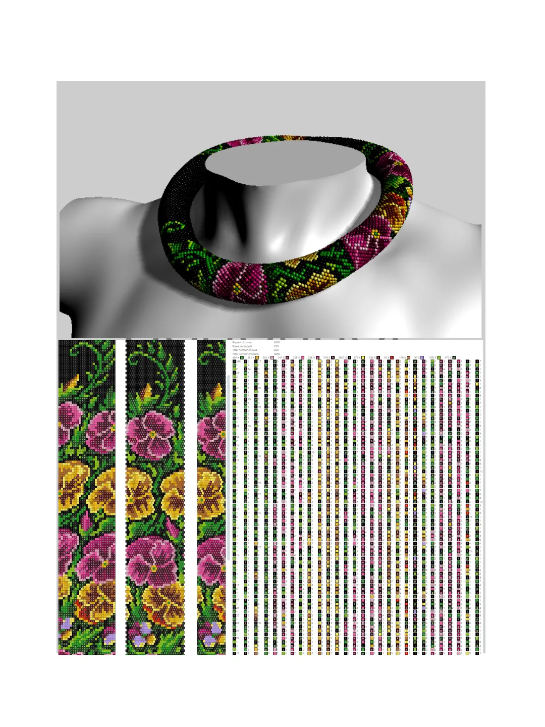 PDF Bead Crochet Pattern , Pattern for Necklace and Bracelet bead crochet