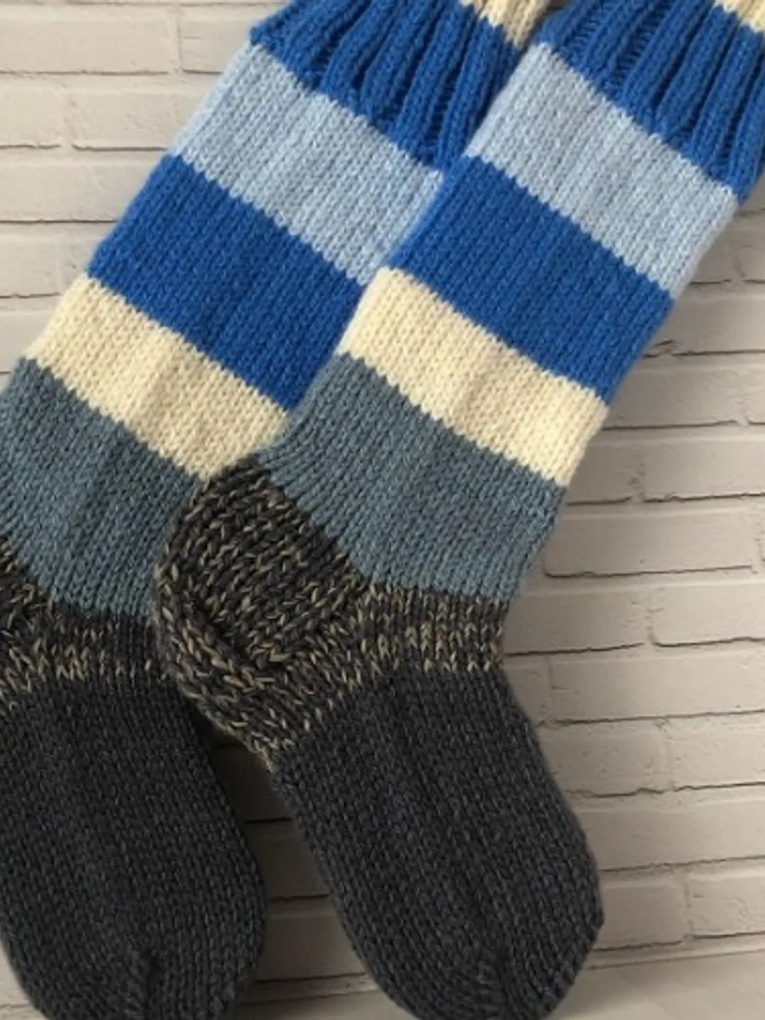 Warming Knee Socks Knitted Handmade