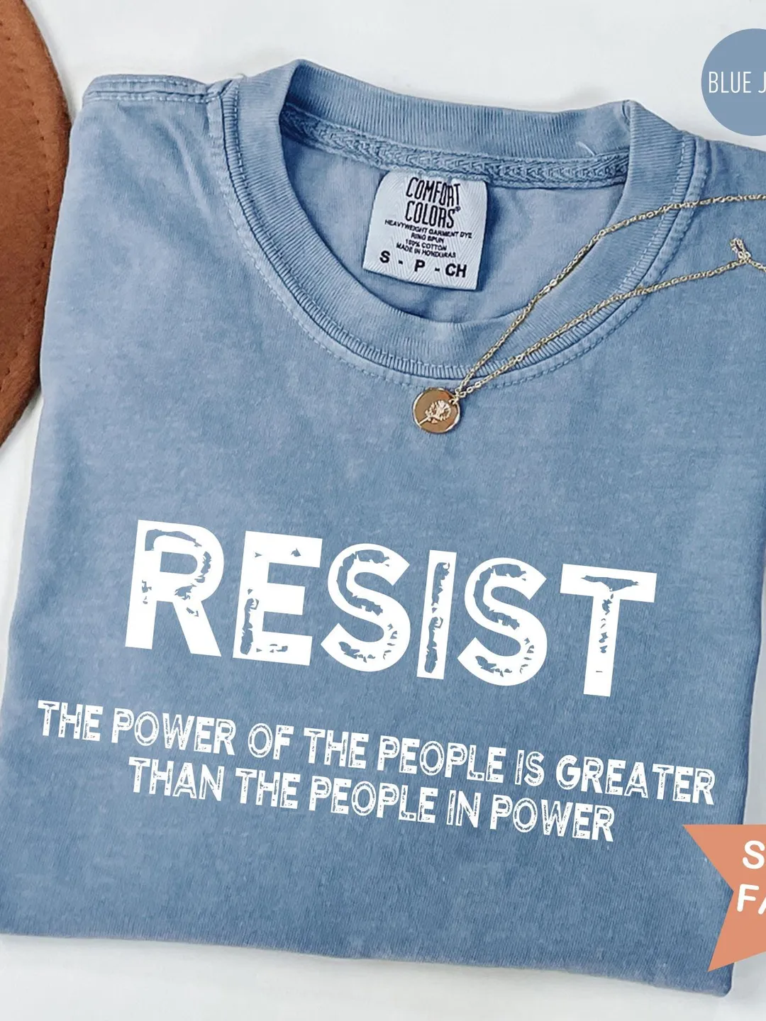 Comfort Colors® Resist Shirt, Liberal Protest Shirt, Political Democratic Social Justice Tshirt, Feminist Shirt, Defend Democracy Gift Shirt