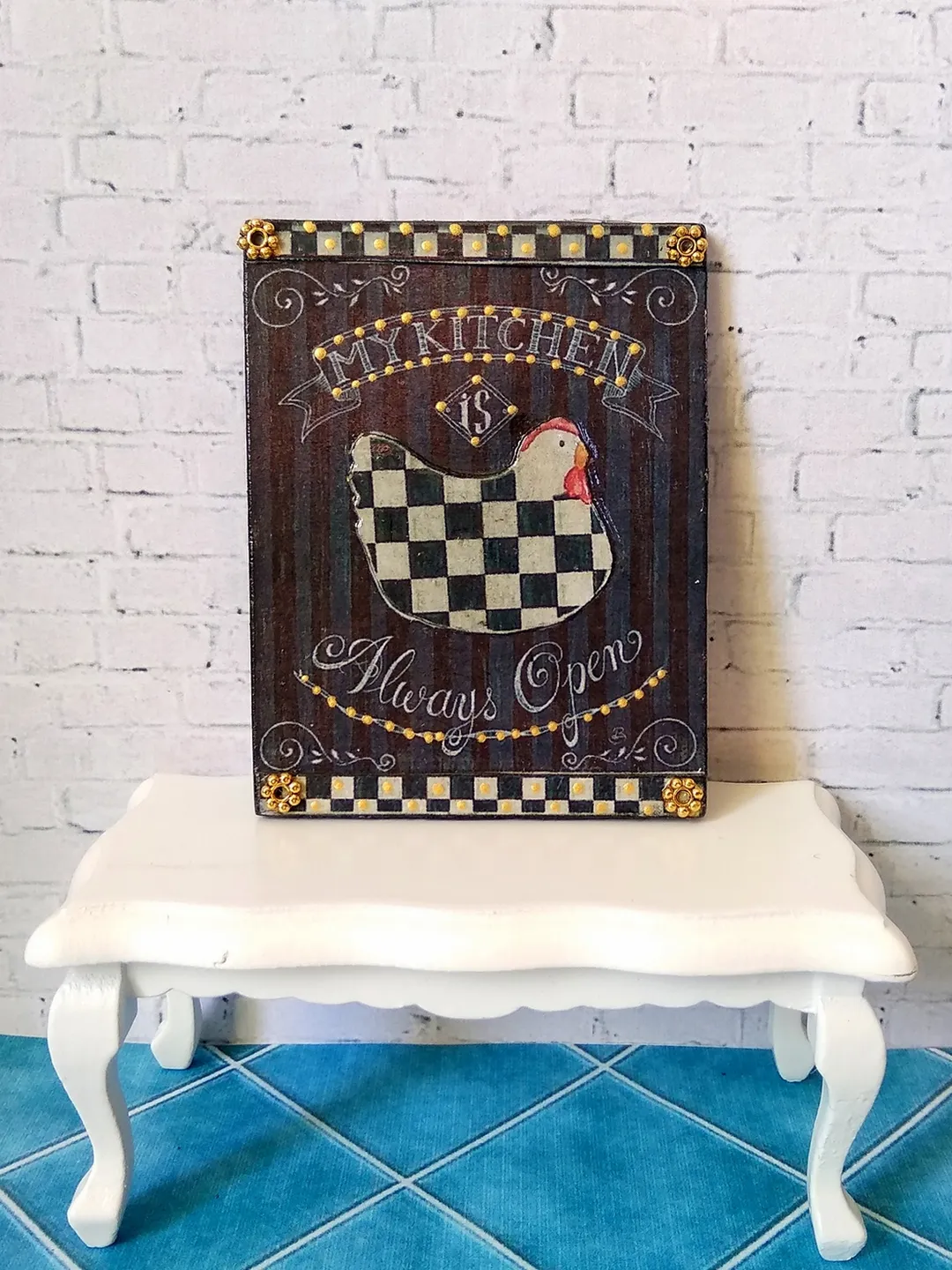 Panel. Picture. Dollhouse miniature.1:12 scale.