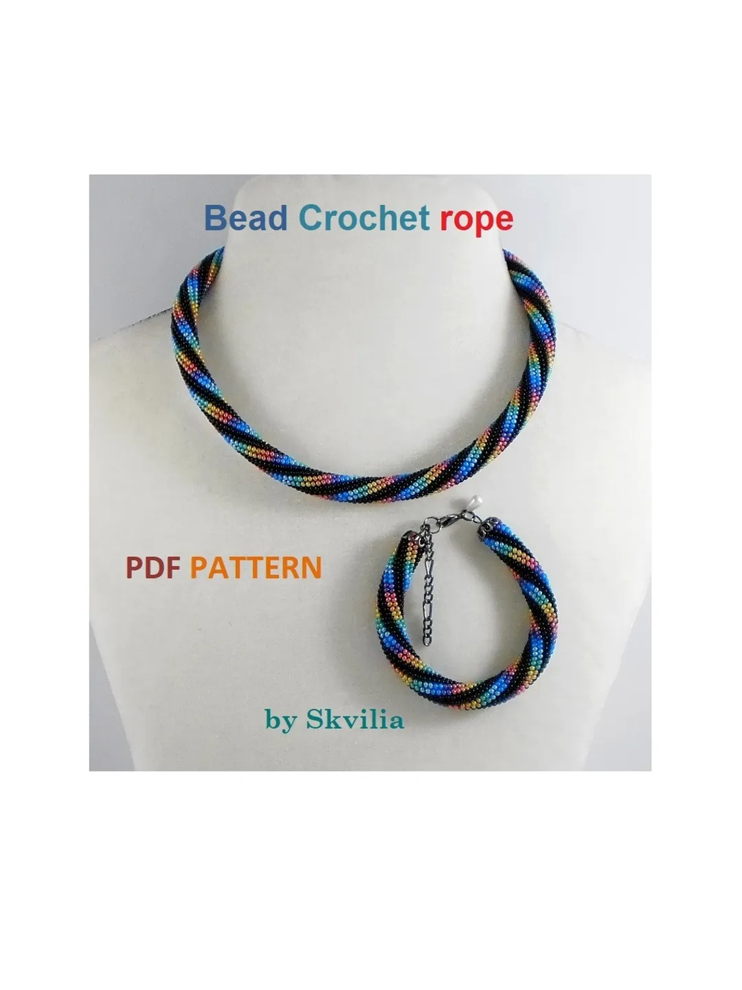 Crochet Rope Patterns Bead Crochet Rope patterns for beading «Running across the rainbow ...