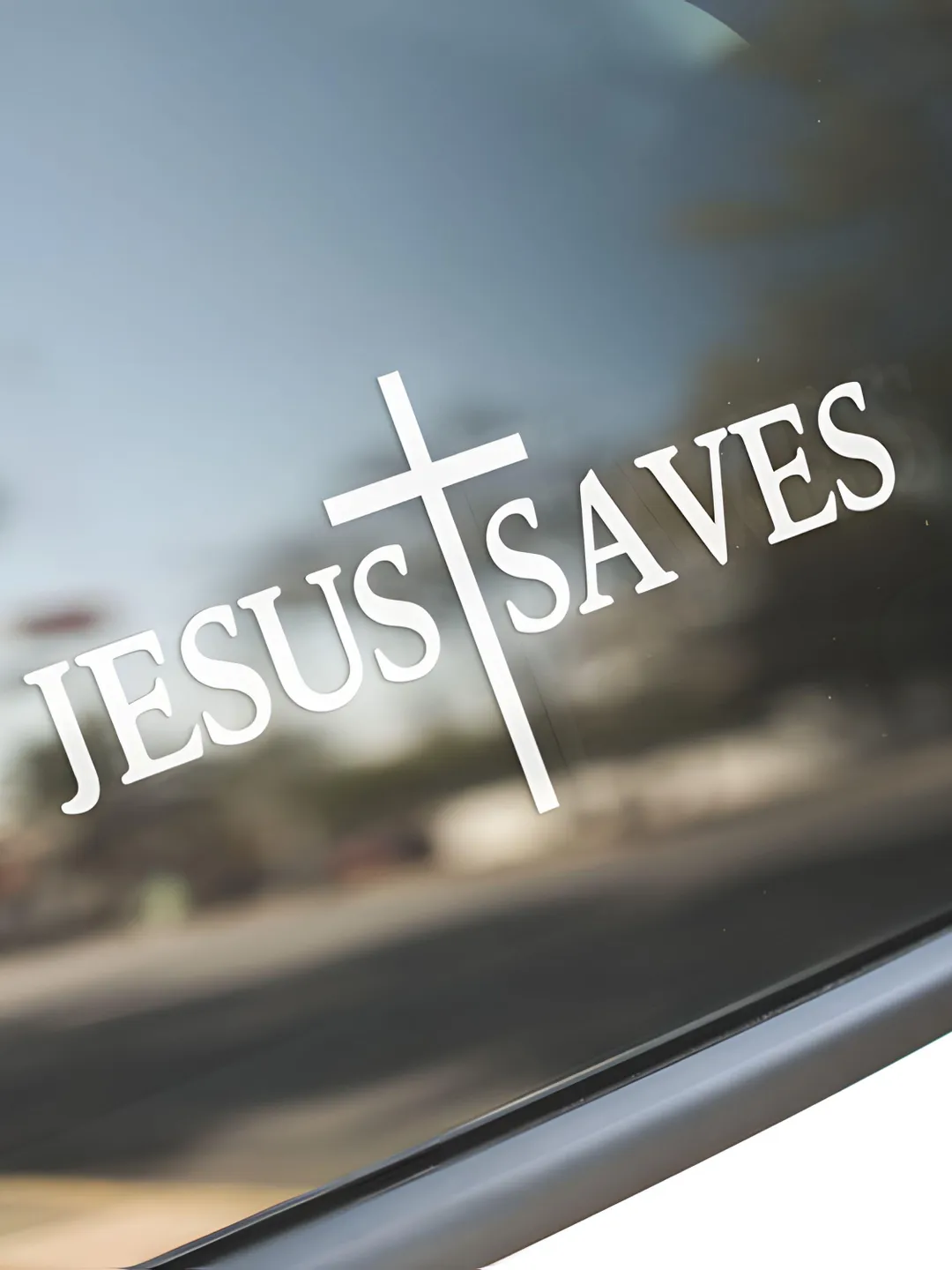 Jesus Car Decal | Christian Vinyl Sticker for Car Window | Faith Script ...