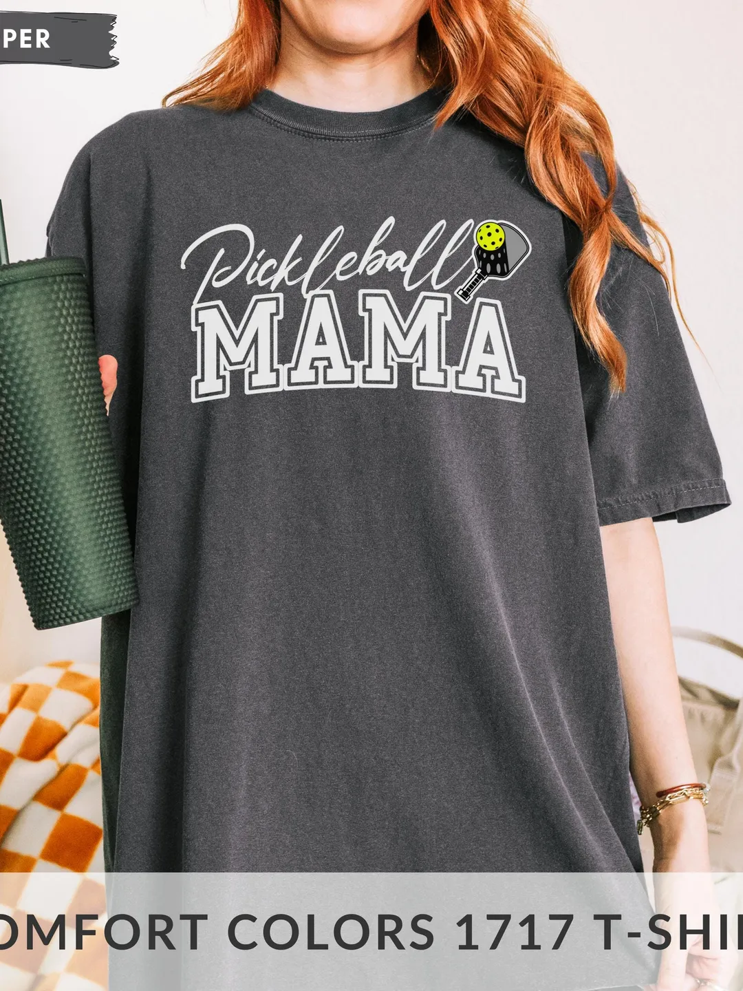 Comfort Colors Pickleball Mama Shirt, Pickleball Mom TShirt, Mothers Day Gift for Athletic Mom Active Sporty Mama T-shirt Pickle Ball Player