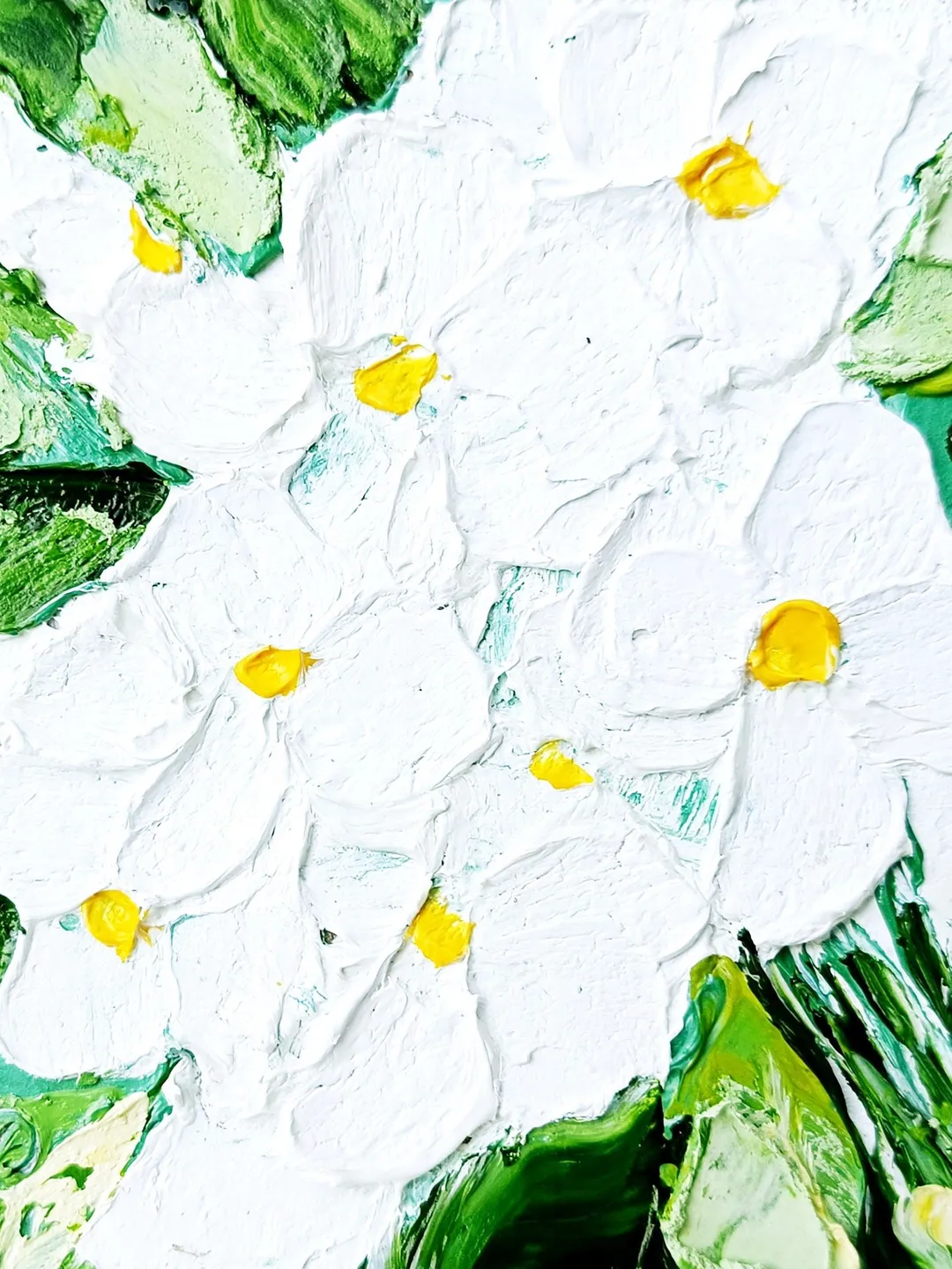 Hydrangea Painting Flower Original Art Impasto Oil Painting 4x4 painting Floral Small Painting by ArtProkopaloSv