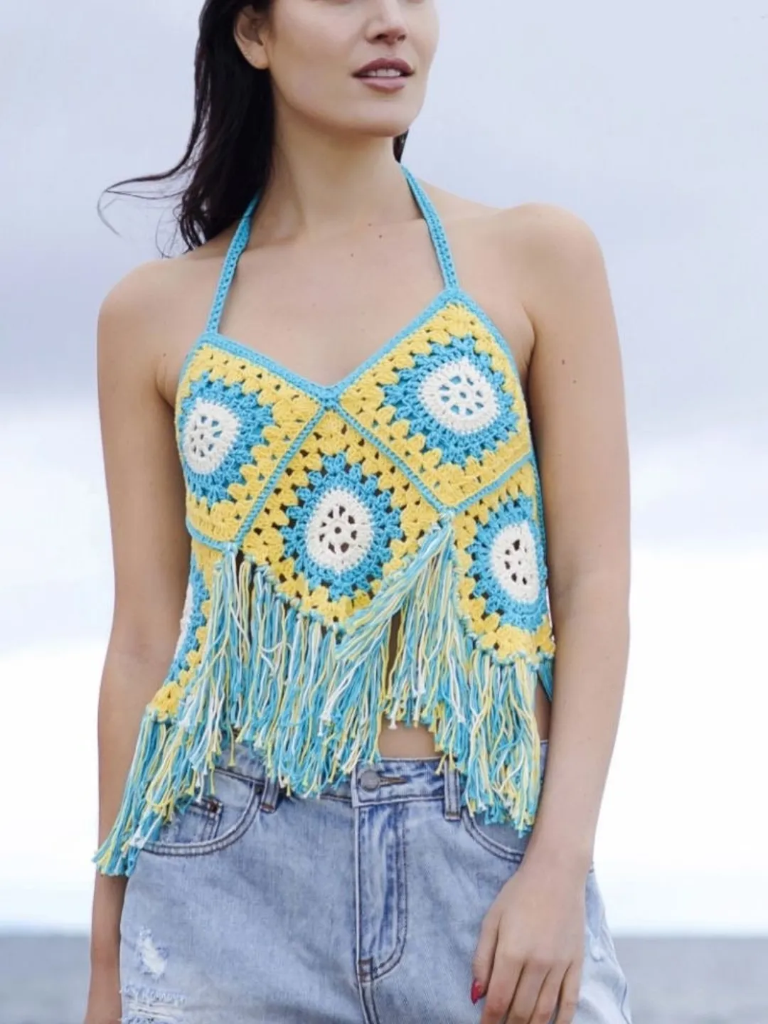 Granny square top crochet pattern, top crochet pattern, tank top pattern pdf