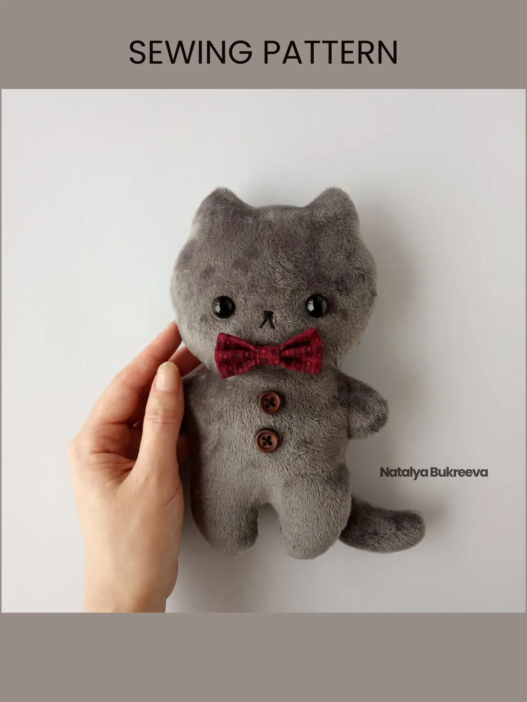 Plush Cat Pattern and Tutorial PDF.
