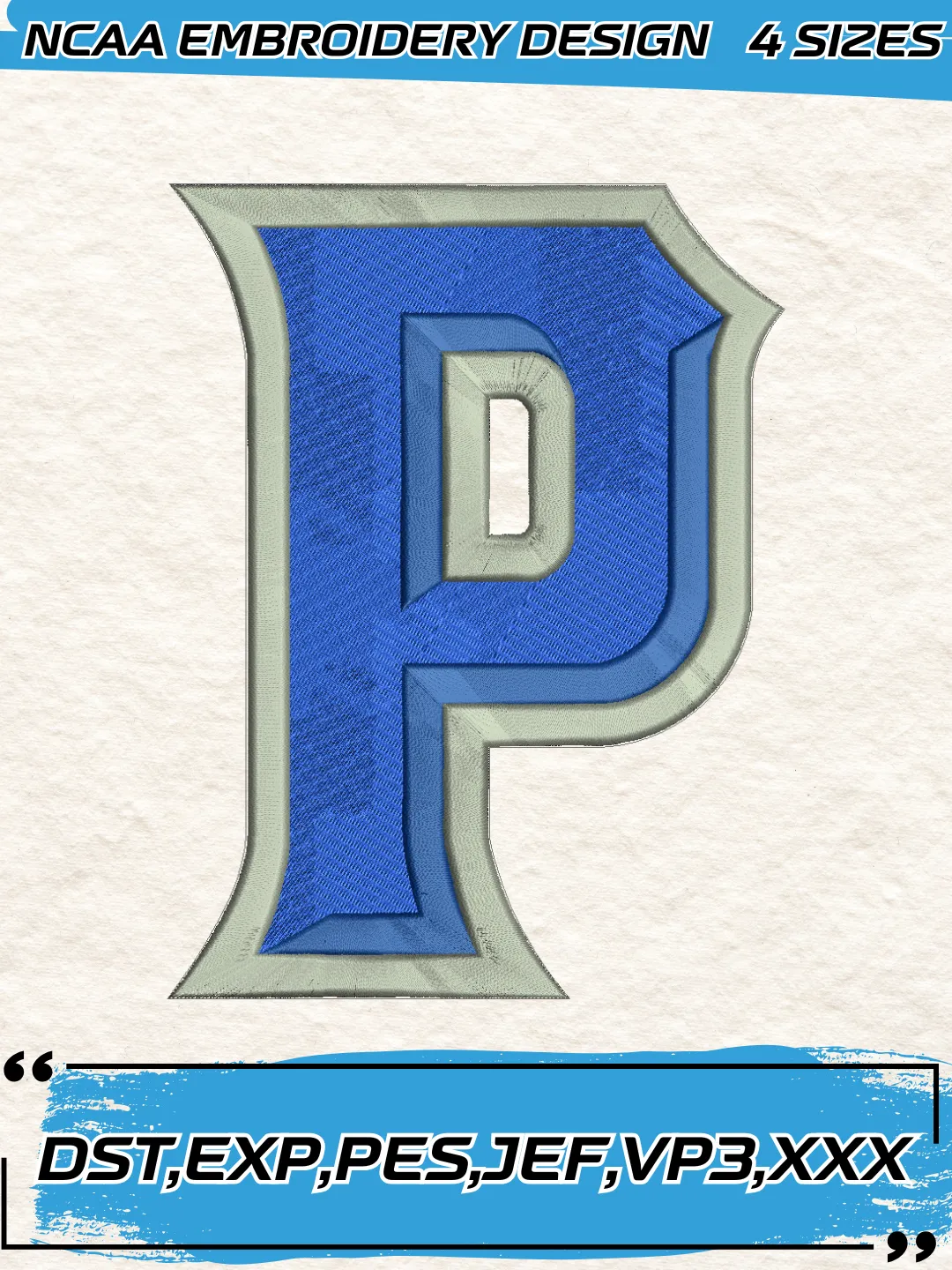 New Orleans Privateers Logo Embroidery Design,NCAA Logo Embroidery Design,Machine Embroidery Design File,4 Sizes, Digital Download