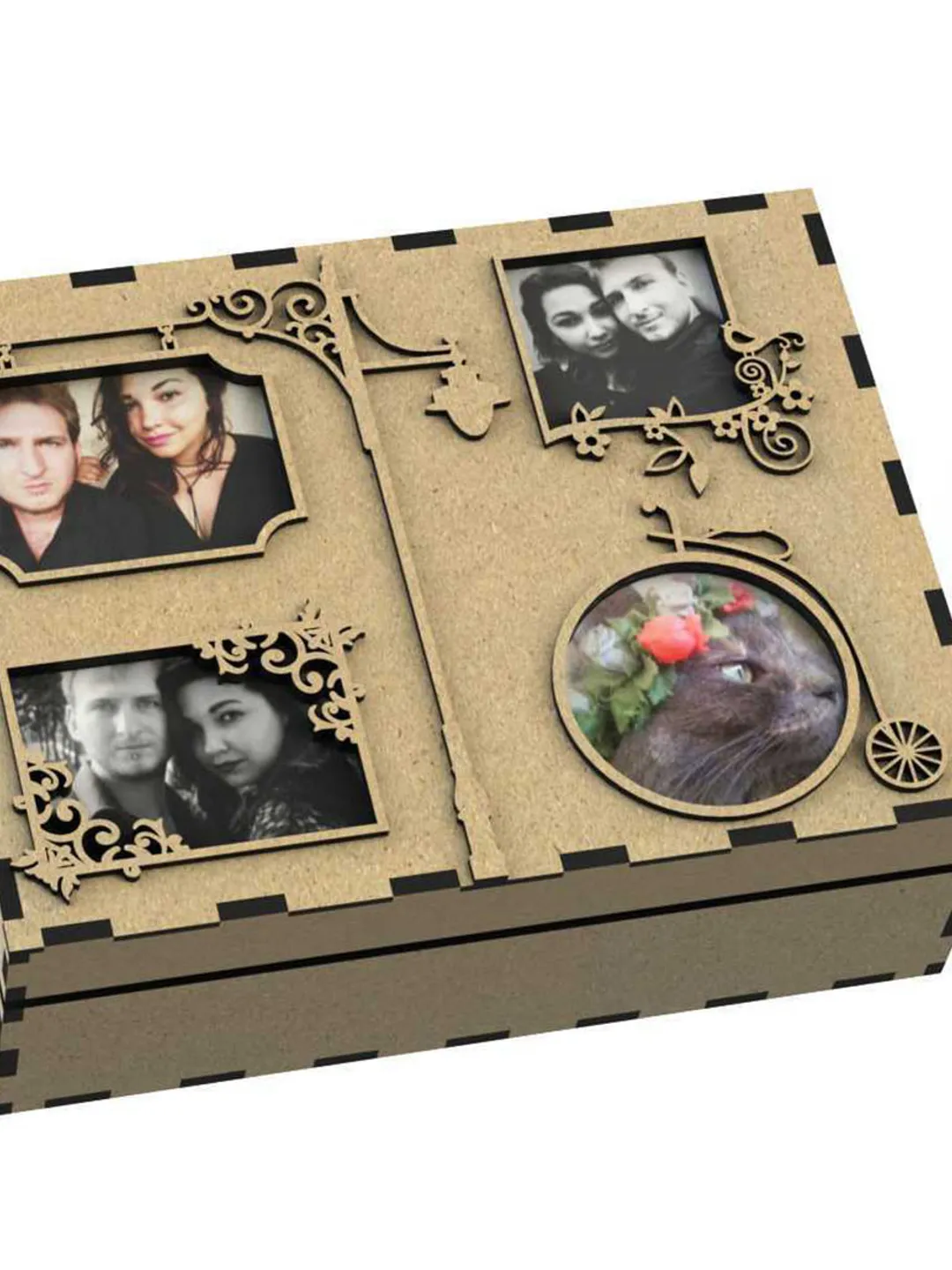 Digital Template Cnc Router Files Cnc Gift Box Files for Wood Laser Cut Pattern