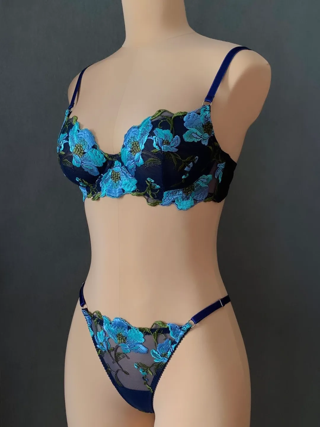 Blue lingerie set