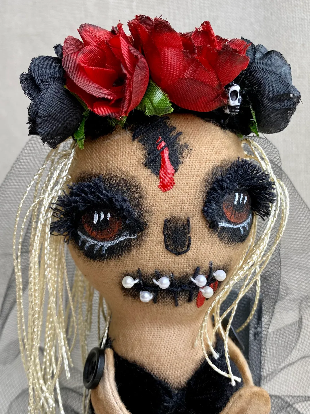 Creepy doll . Scary rag doll  . Handmade doll . Halloween doll  . Halloween decorations .  Gothmas . Creepmas .