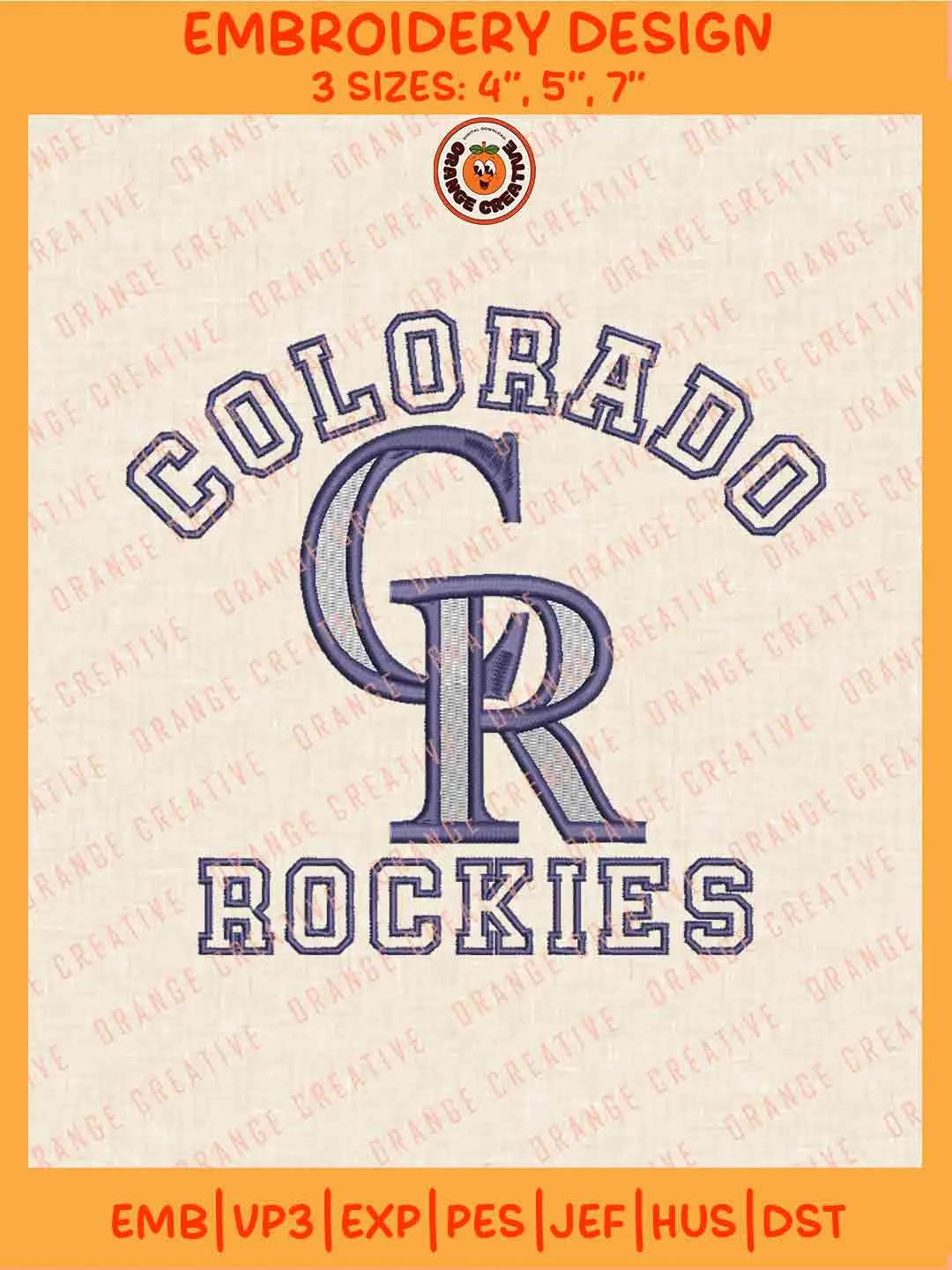 MLB Colorado Rockies Team Name Logo Embroidery Files, MLB Rockies Team Embroidery Designs, Baseball Team Team Machine Embroidery Files, MLB Machine Embroidery, Digital Download