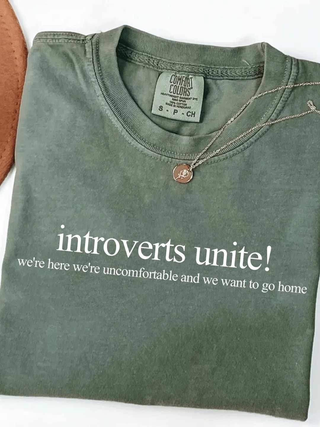Comfort Colors® Introverts Unite T-shirt: Funny Long Quote Introvert Tee Sarcastic Gift for Her Him Homebody