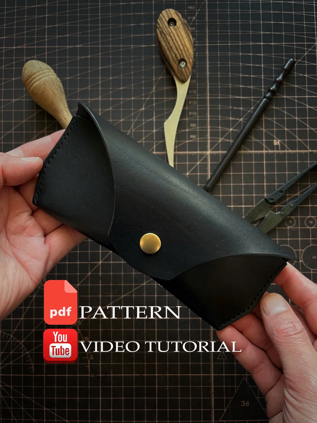 Pattern for a leather case for glasses - Download PDF - Pattern for a leather case for glasses - Pattern for a leather case