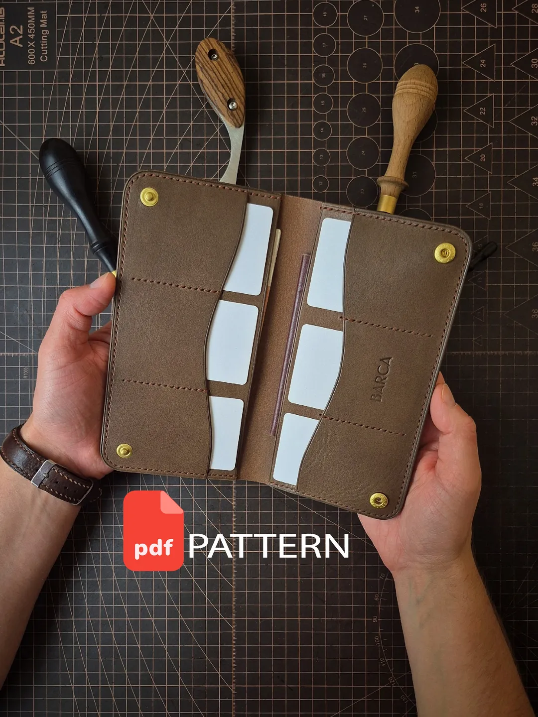 Leather Pattern Stitchless Mini Wallet No Stitch Wallet NS2 Leather Pattern Stitchless Mini Wallet No Stitch Wallet NS2