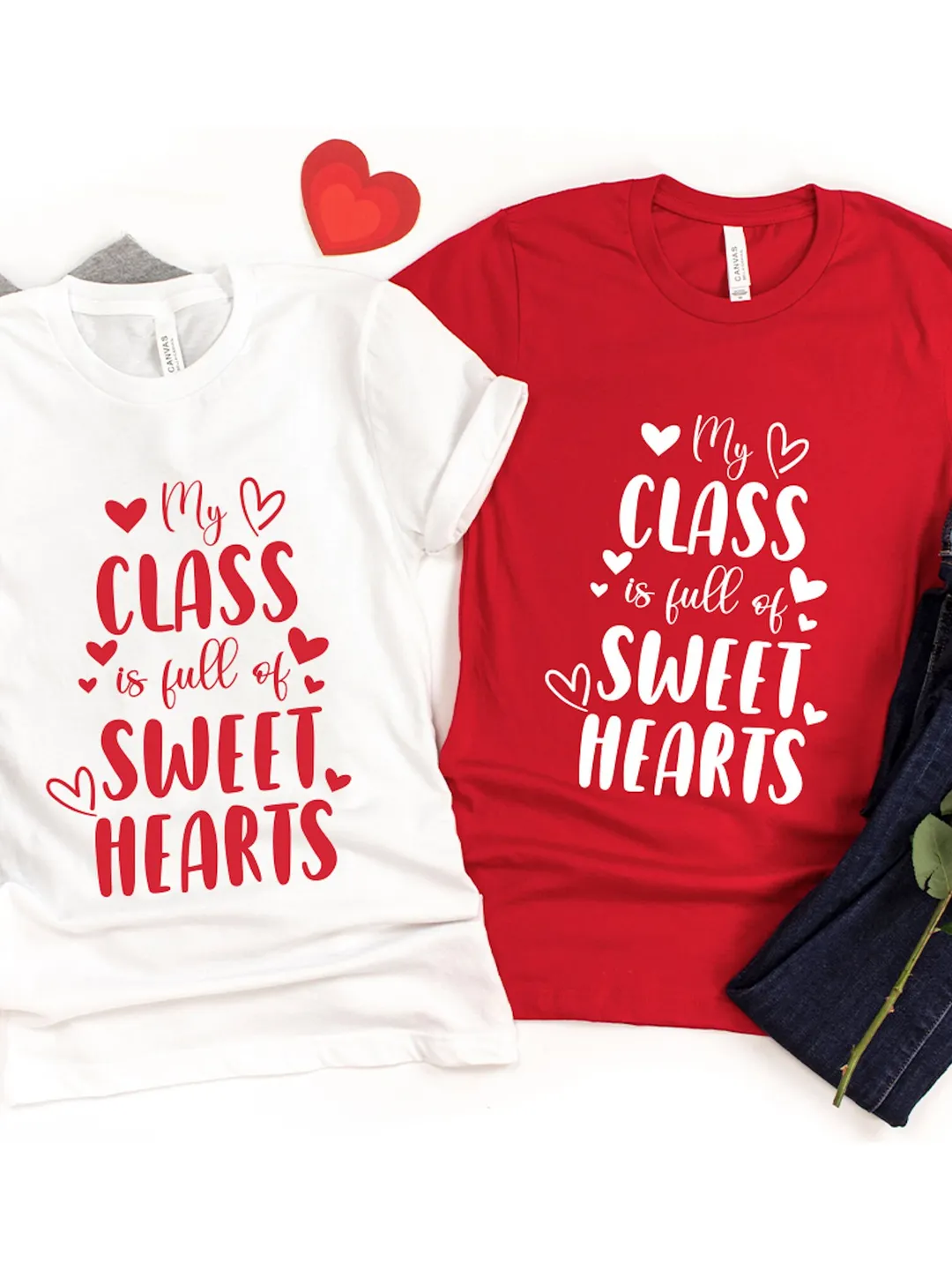 Sweet Hearts Teacher T-Shirt - Valentine’s Day Unisex Tee