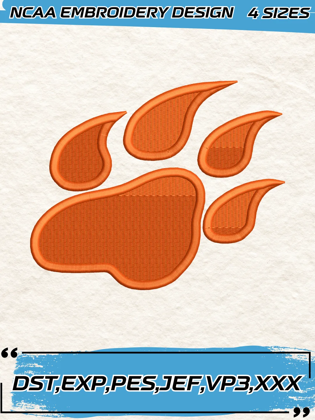 Sam Houston State Bearkats Secondary Logos Embroidery Design,NCAA Logo Embroidery Design,Machine Embroidery Design File,4 Sizes, Digital Download