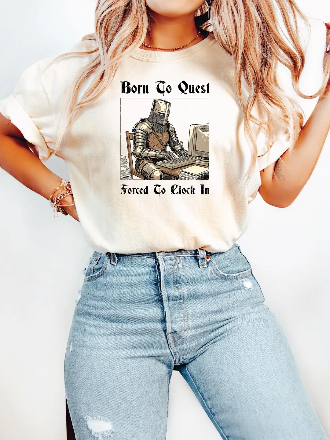 Funny Knight T-shirt, Retro Computer Art, Knightcore Tee