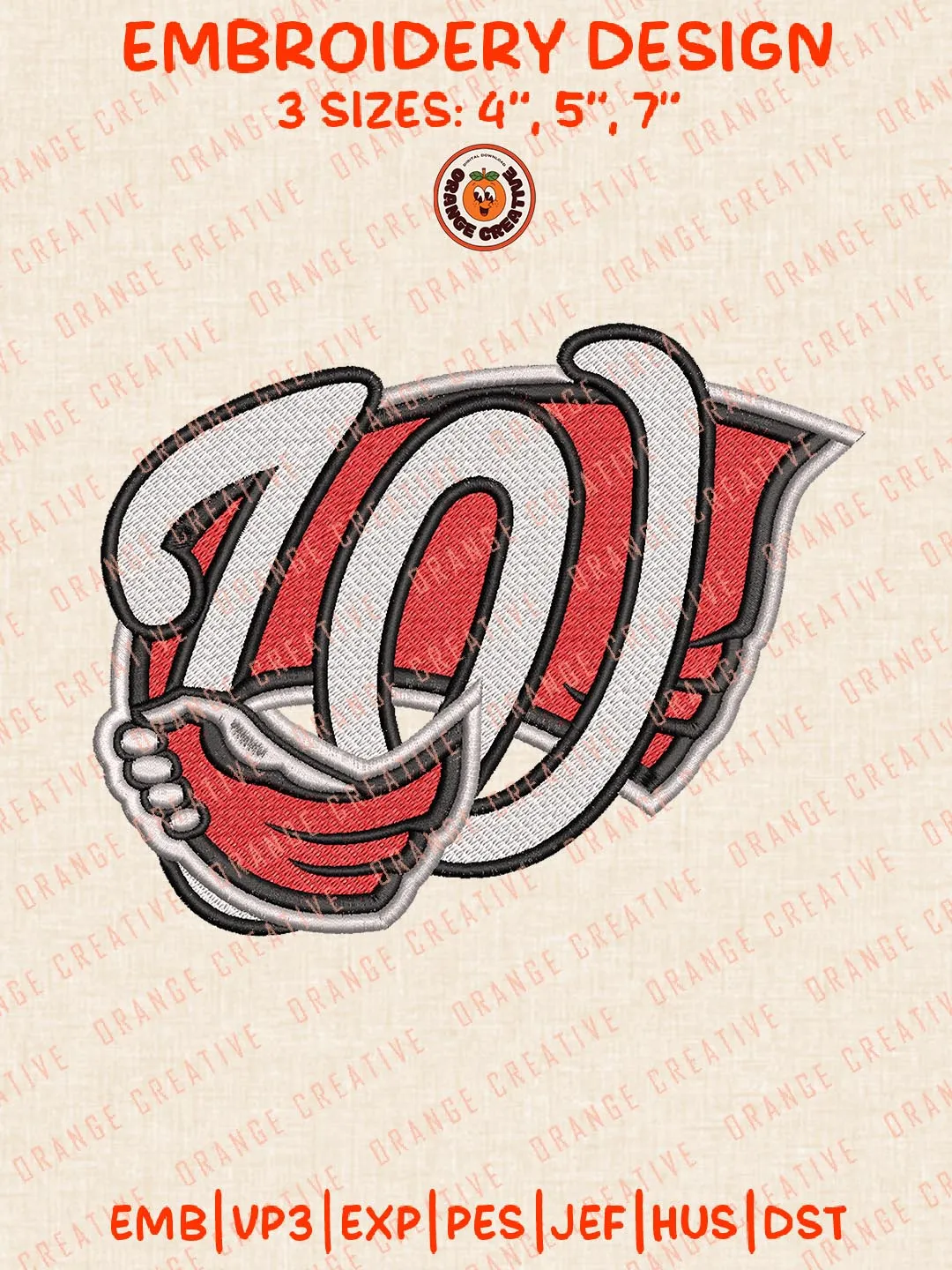 NCAA Western Kentucky Hilltoppers Embroidery Design, NCAA Logo Embroidery Design, Machine Embroidery Design File, 4 Sizes, Digital Download