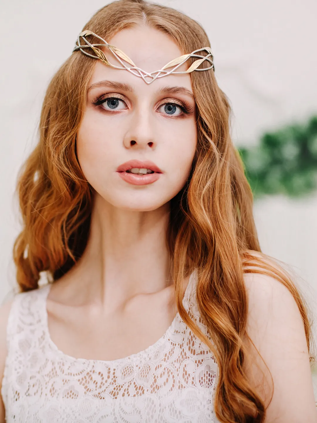 Wedding diadem Bridal Elven Tiara Elf Leaf Crown bridal hair vine Wedding Headpiece headband Silver Bridal Tiara Meghan