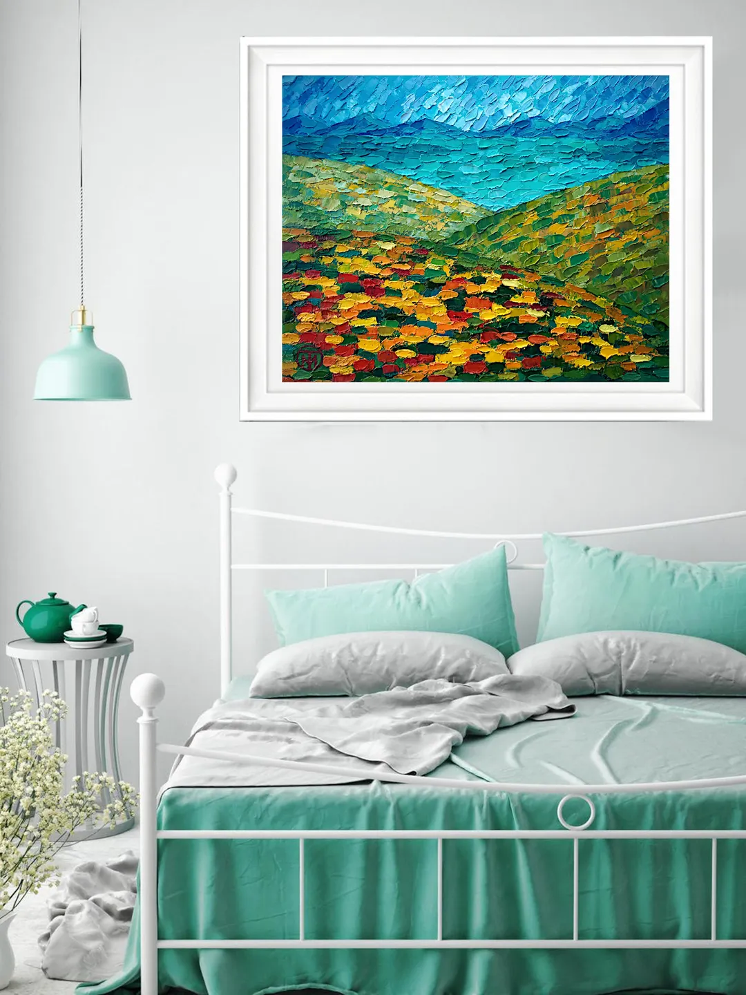 Poppy Painting Impasto Original Art Abstract Landscape Painting On ...