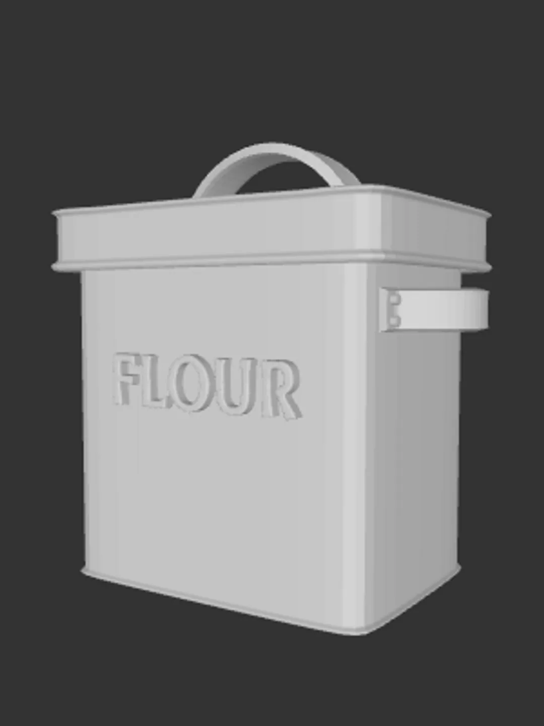 3D MODEL Miniature flour can model ready to print