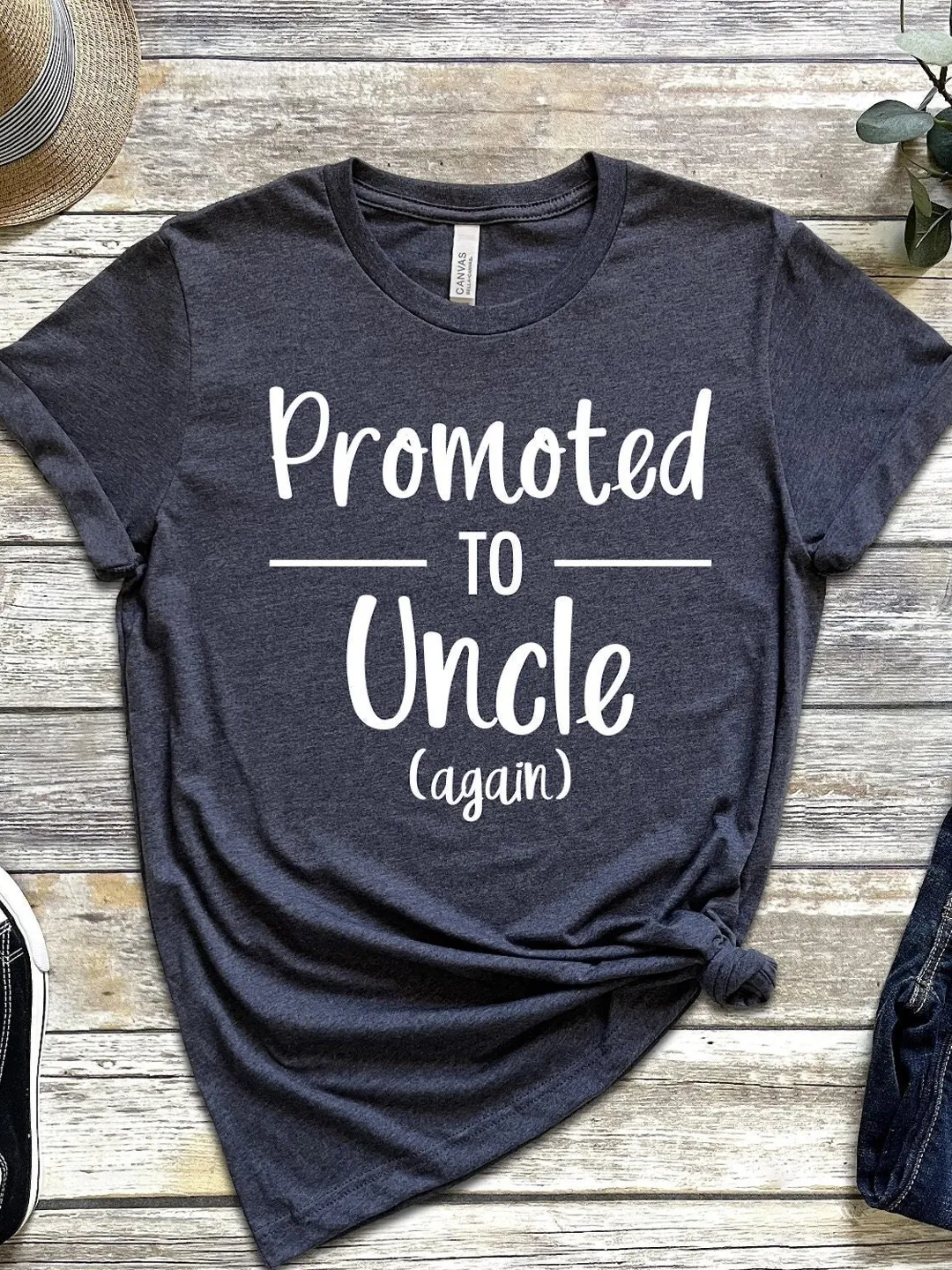 Promoted To Uncle Again T-Shirt, New Uncle Reveal Shirt, Best Uncle T Shirt, Cool Uncle To Be Shirt, Gift For Uncle, New Uncle Gift