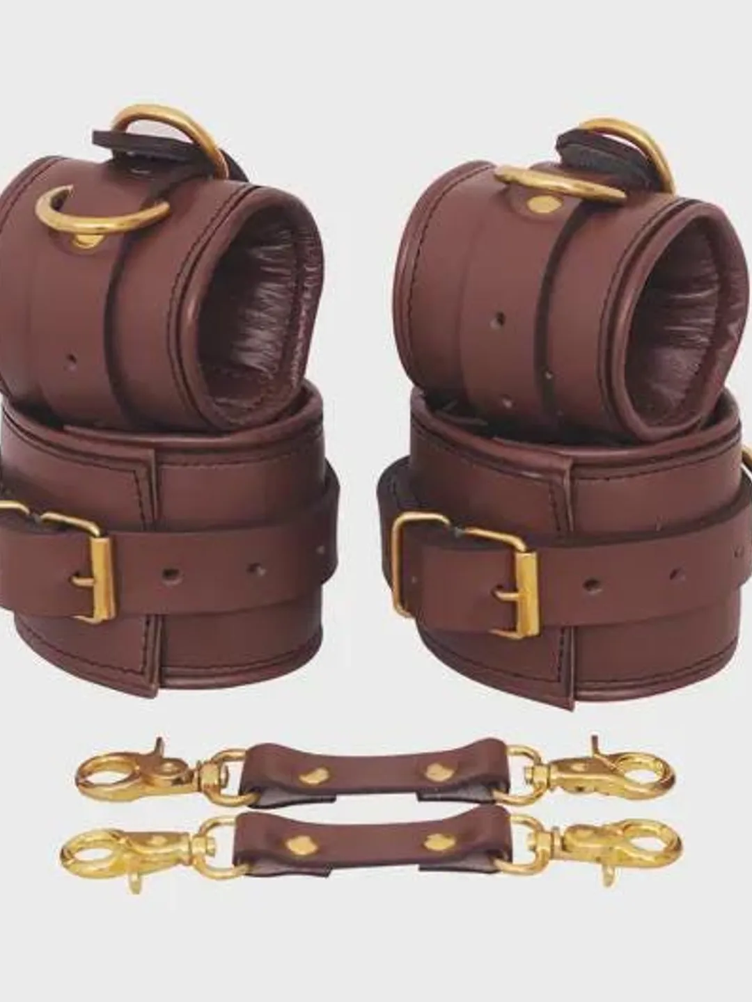 Premium Leather Restraint Cuffs Set 4-piece