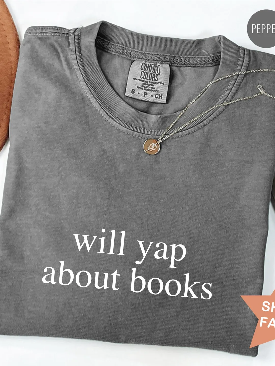 Comfort Colors® Will Yap About Books T-Shirt, Book Lover Shirt, Gift for Bookworms, Librarian T Shirt, Cute Bookish Shirt for Women