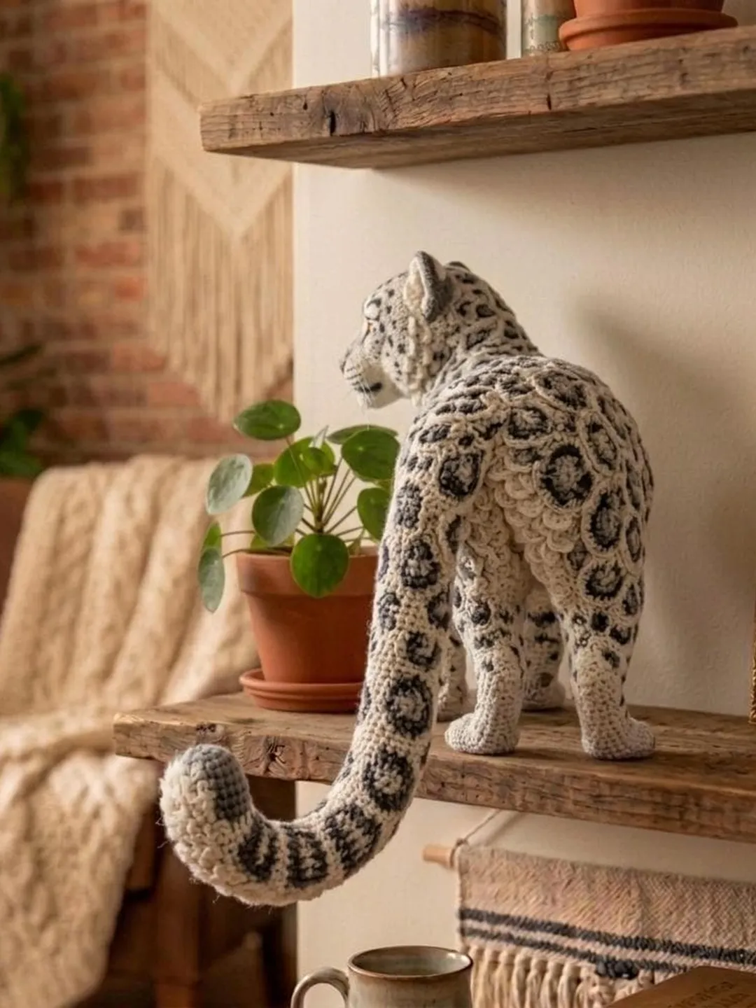 Crochet Snow Leopard Pattern, Amigurumi Big Cat PDF Tutorial
