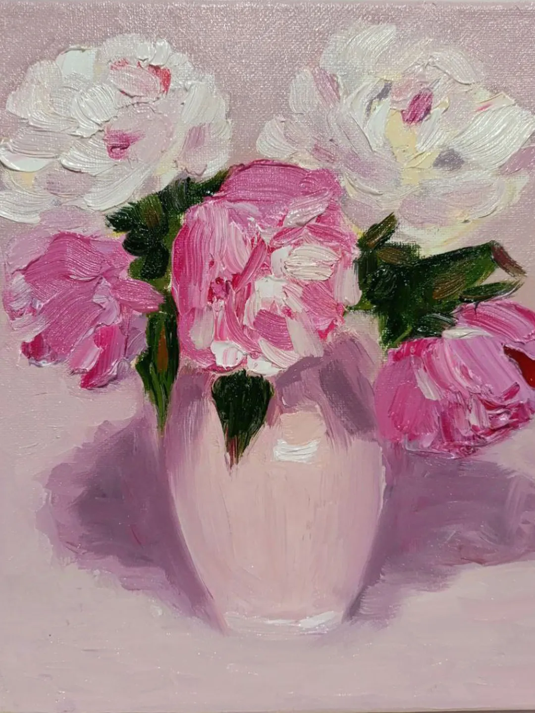 Peonies Painting Original Art Impasto Oil Painting Canvas Painting