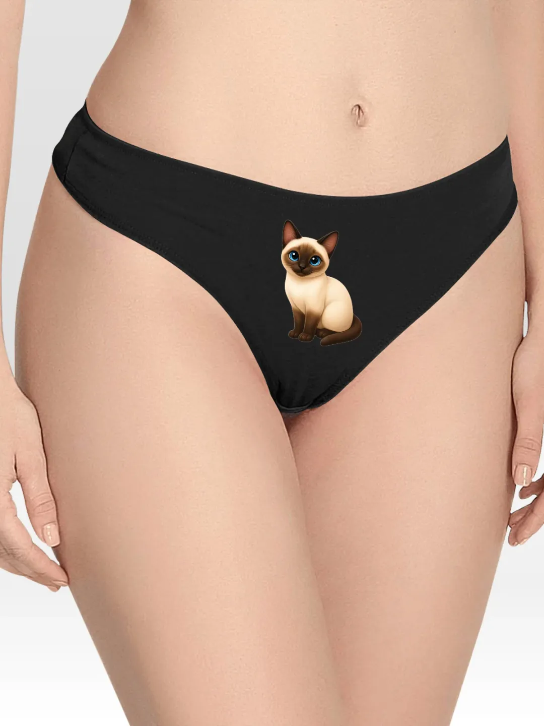 Siamese Cat Lingerie Thong