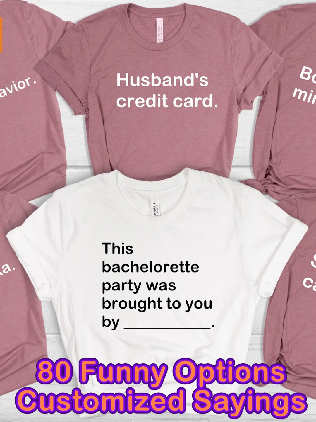 Bachelorette Party Shirt, Cards Against Humanity Style (Unisex and Women's sizes)