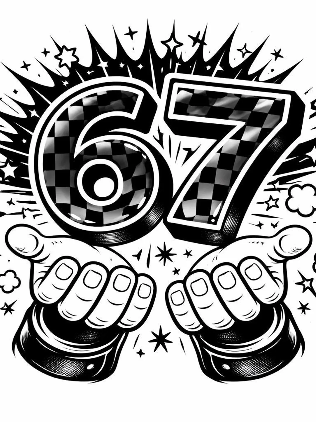 Six Seven 67 Meme SVG, Italian Brainrot PNG, Gamer Clipart