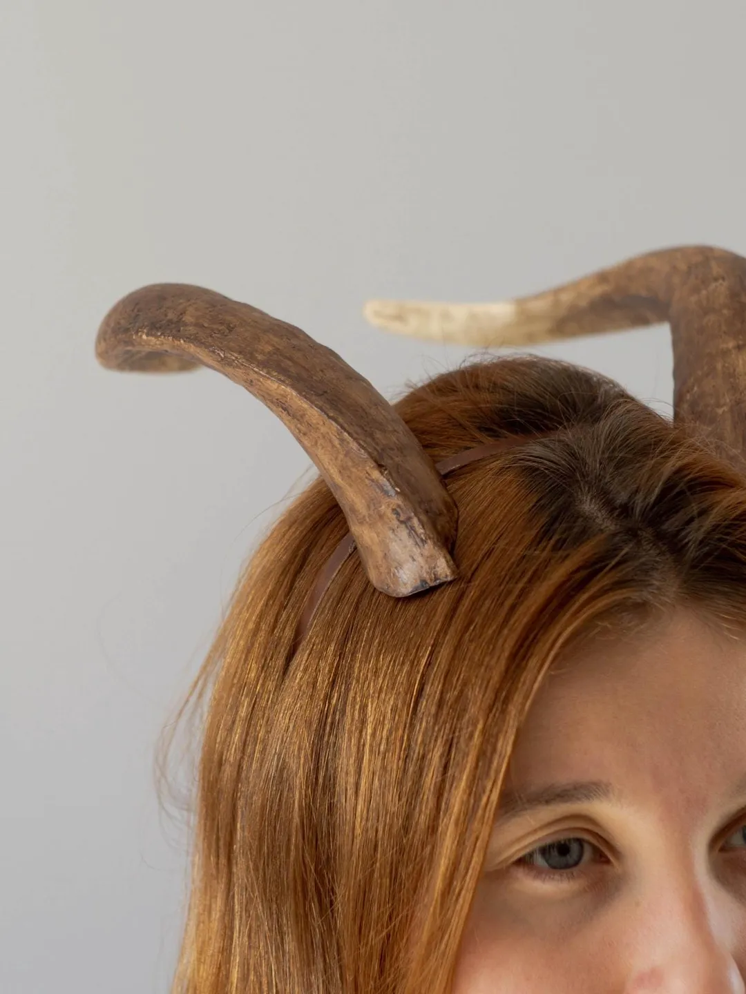 Tiefling Horns, Brown Devil Horns, Dragon Horns, Horns Headband, Fantasy Cosplay Horns for Halloween