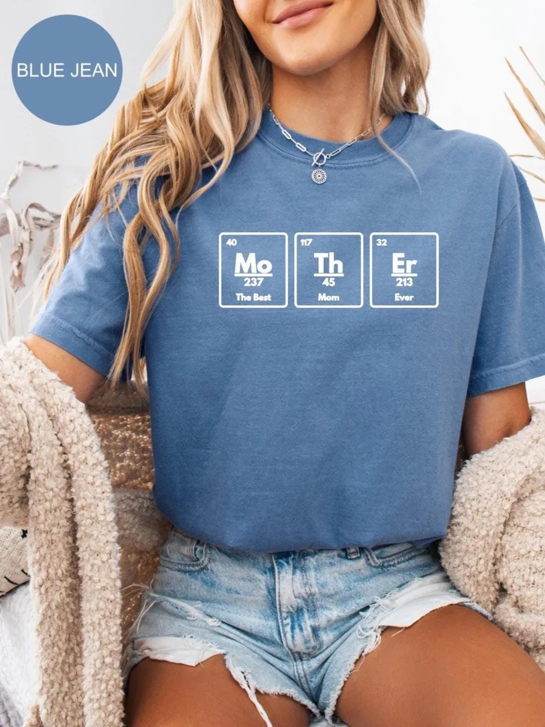 Comfort Colors Mother's Day T-Shirt: Chemistry Elements Mom Gift