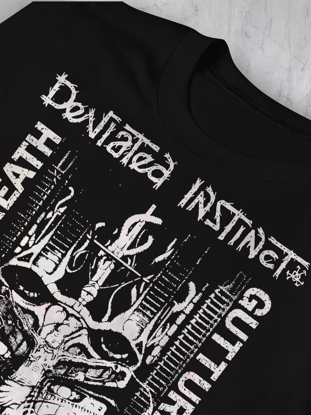 Deviated Instinct Guttural Breath Crust Punk Shirt Vintage Metal
