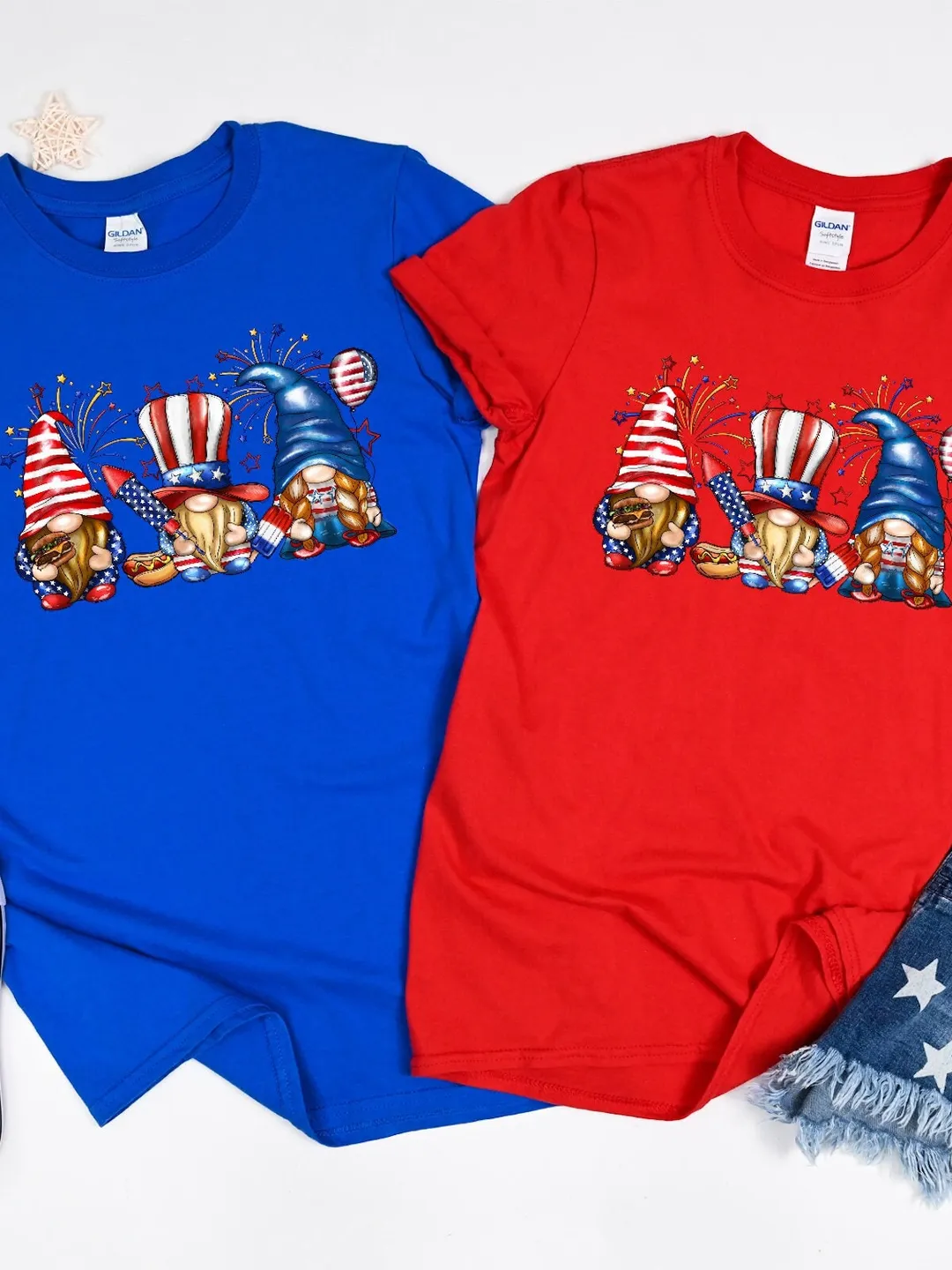 4th Of July Patriotic Gnomes, USA Flag Shirt, Funny Patriotic Tee, Patriotic American Flag Shirts, USA Shirt Patriotic T-Shirt
