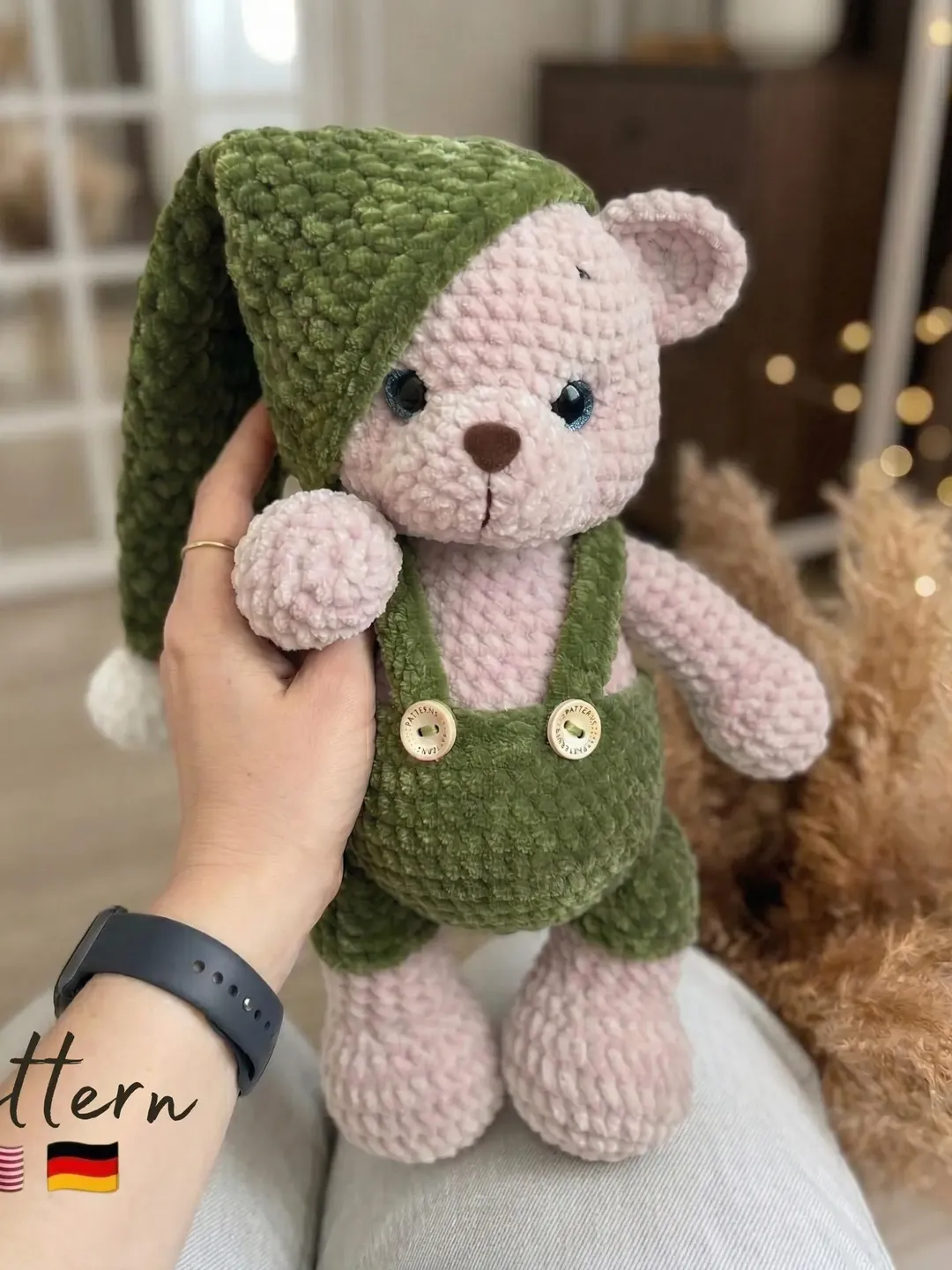 Teddy Bear Crochet Pattern PDF – Amigurumi Bear with Clothes Outfit Set, Plush Toy Dress Up, DIY