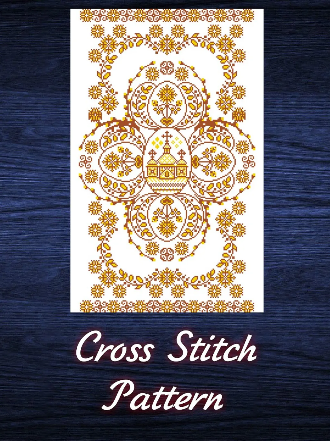 Cross Stitch Pattern Easter Towel Digital Download PDF