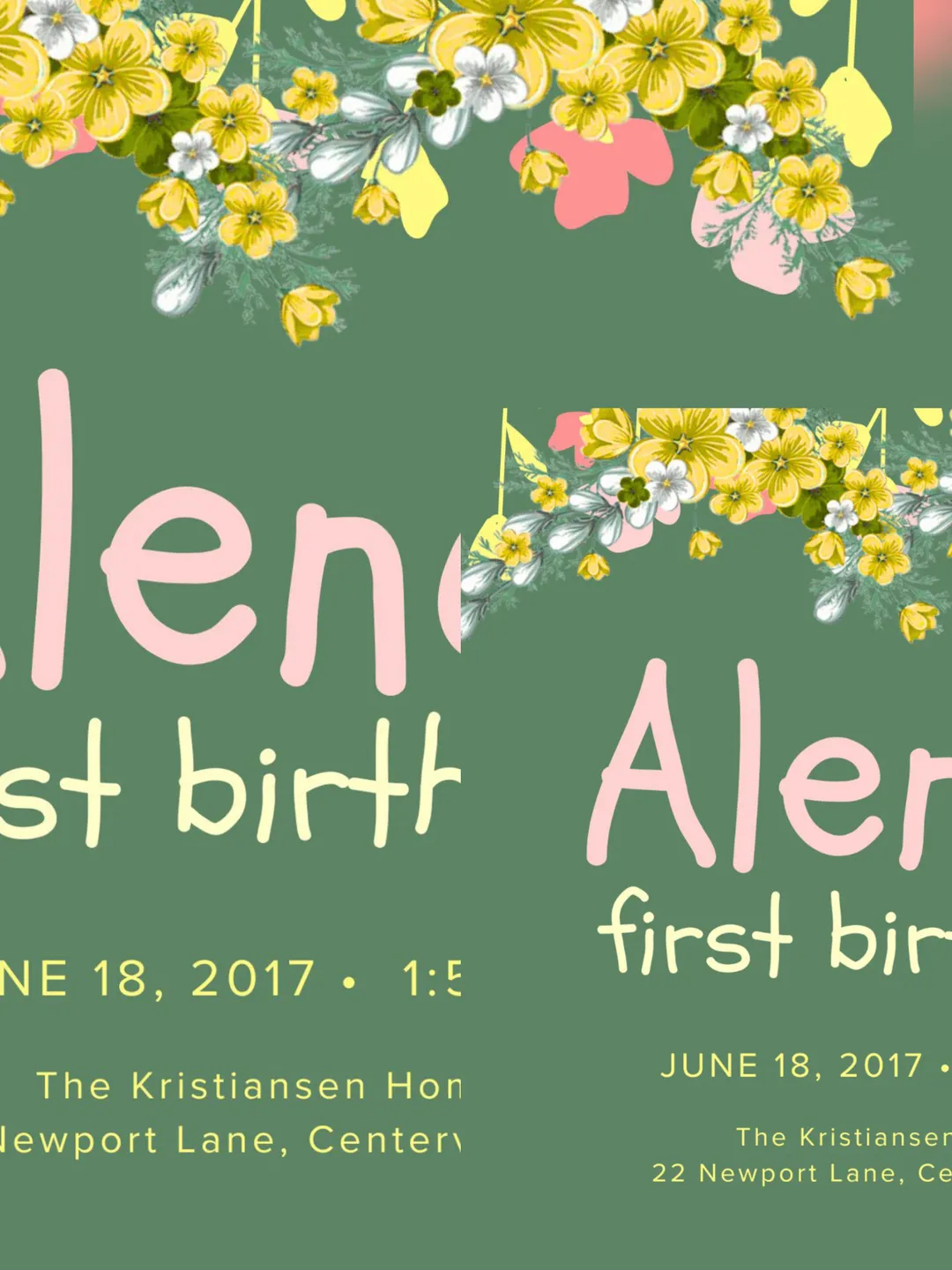 Floral first birthday invitation,watercolor floral invitation card design,birthday invitation card design edit invite