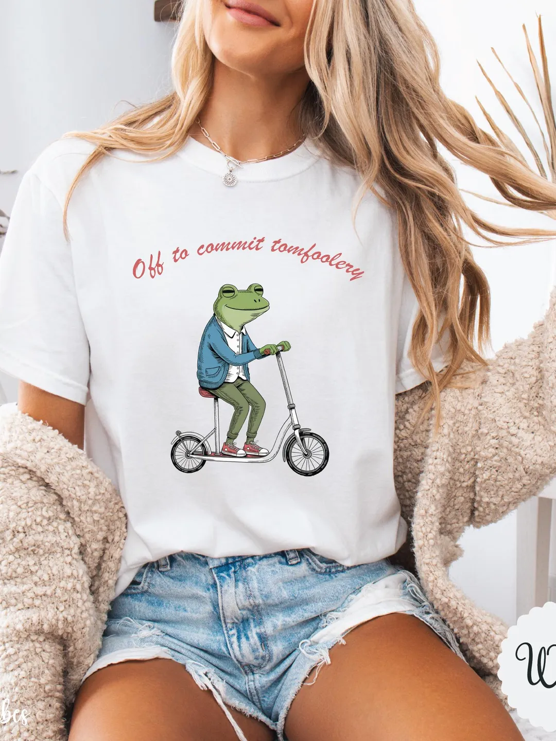 Off To Commit Tomfoolery Frog T-Shirt: Cottagecore Weirdcore Tee