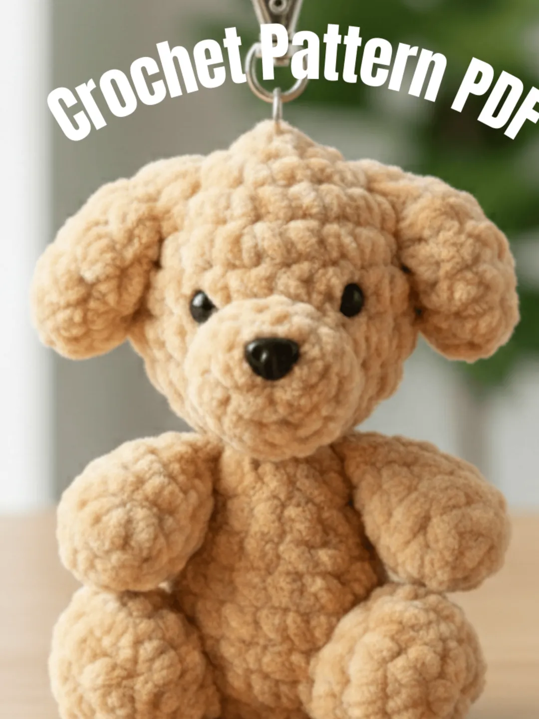 Crochet Dog Keychain Plush Pattern Amigurumi Puppy Tutorial (PDF)