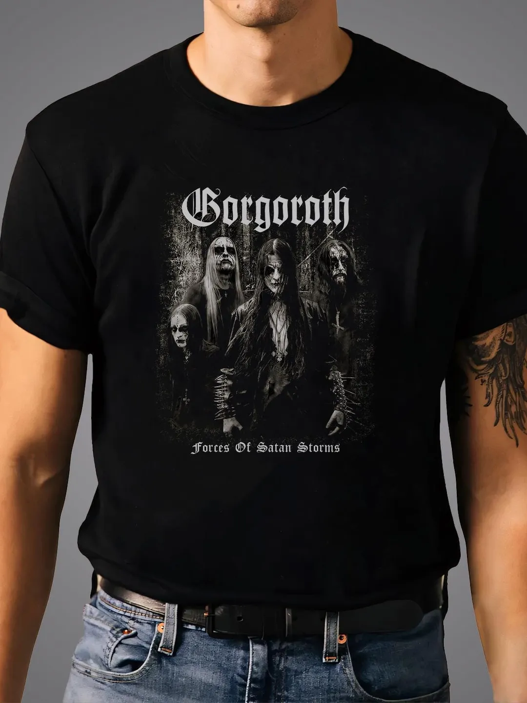 Gorgoroth Black Metal Long Sleeve Shirt - Forces Of Satan Storms