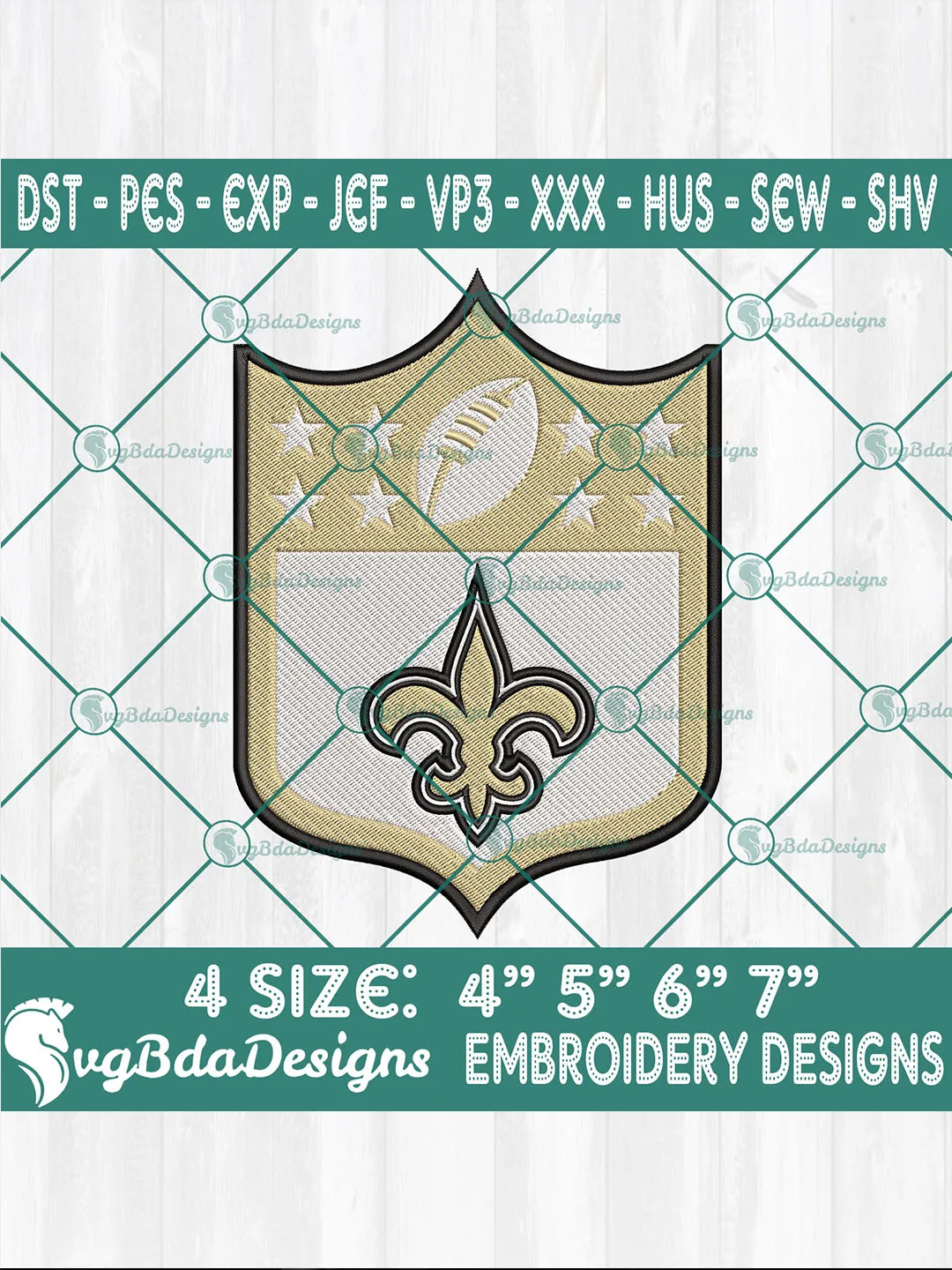 New Orleans Saints Logo NFL Embroidery Designs – Perfect for True Football Fans