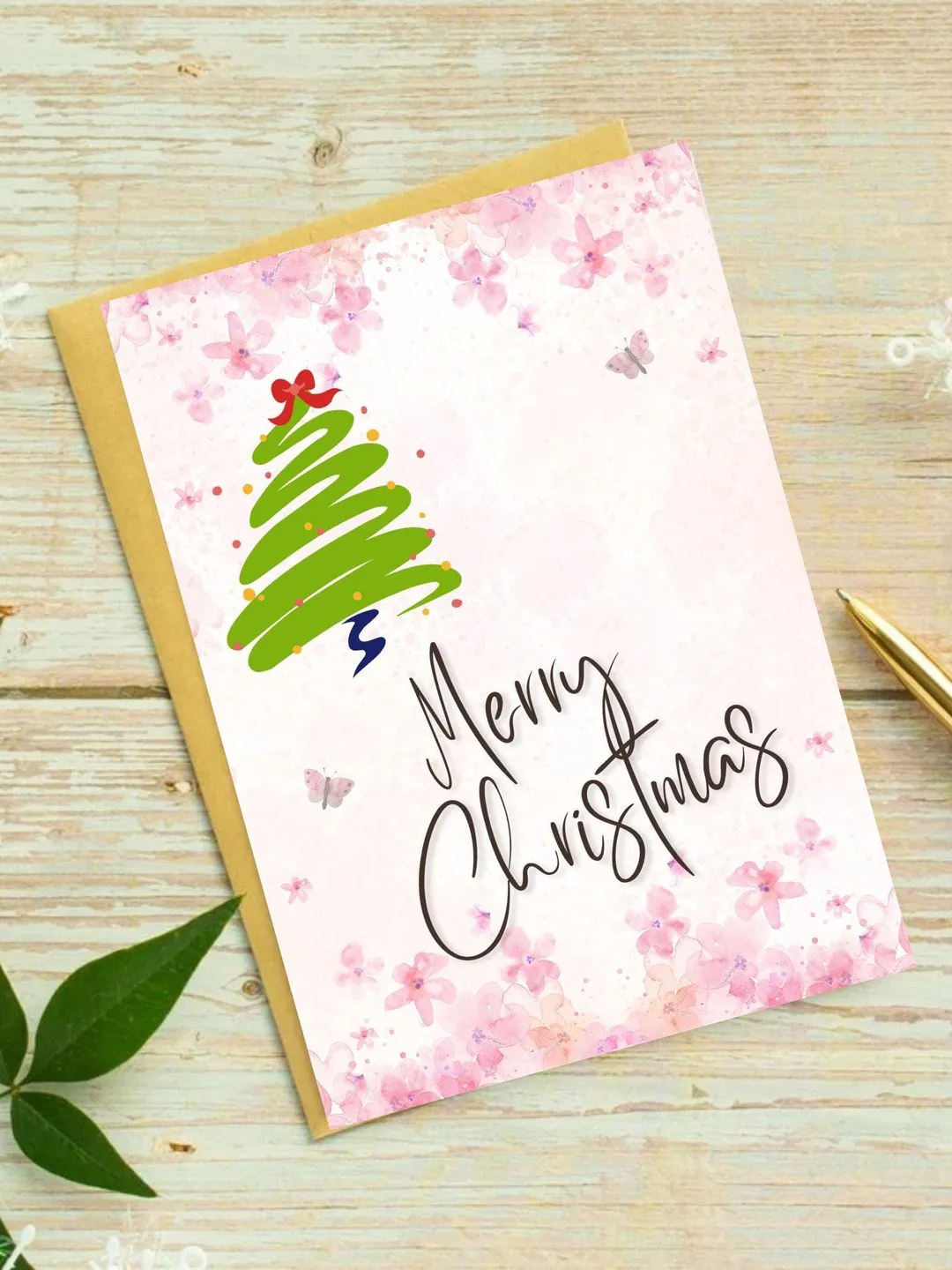 Digital Printable Christmas Card Bundle, Editable Template (Digital ...