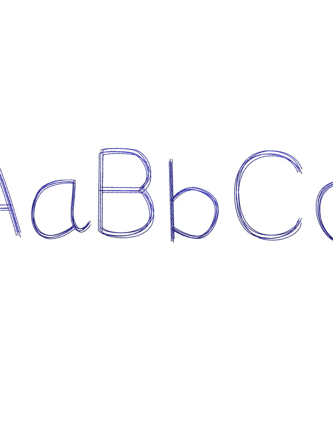 Font scribble stitch embroidery design,Scribble font embroidery design,Fun embroidery design,INSTANT DOWNLOAD-1406